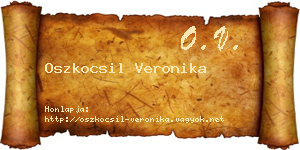 Oszkocsil Veronika névjegykártya